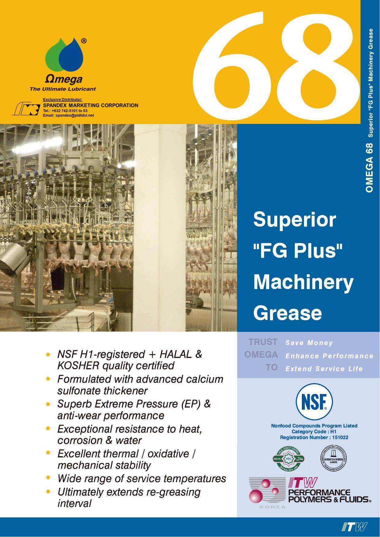 Omega - OMEGA 68 Superior “FG Plus” Machinery Grease Omega 68 Superior ...