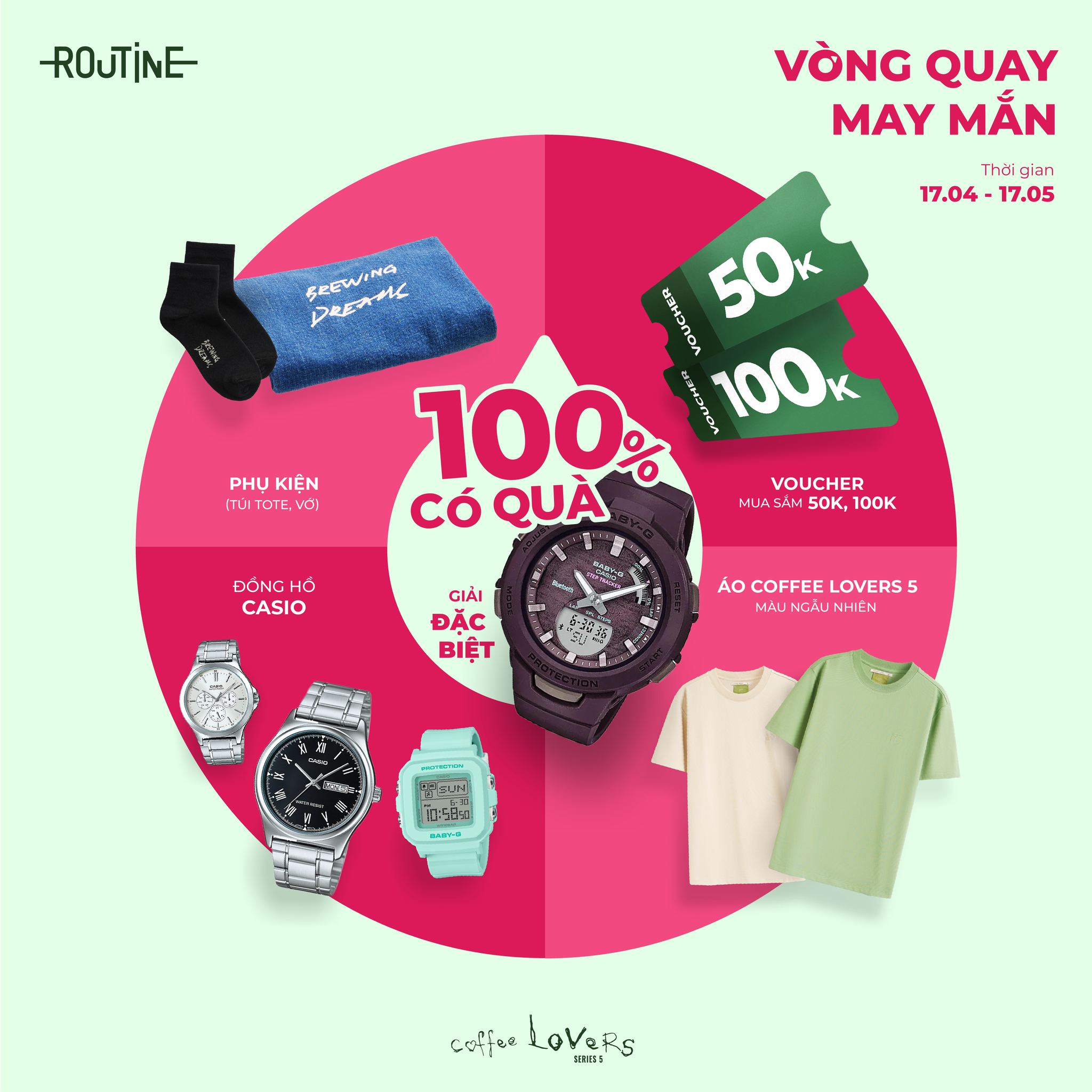 Routine - 100% CÓ QUÀ 💥 Khi tham gia VÒNG QUAY MAY MẮN của Coffee ...