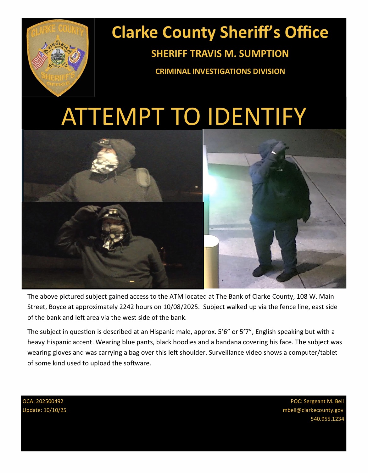 Clarke - 🚨 **Help Needed to Identify Suspect** 🚨 The individual ...
