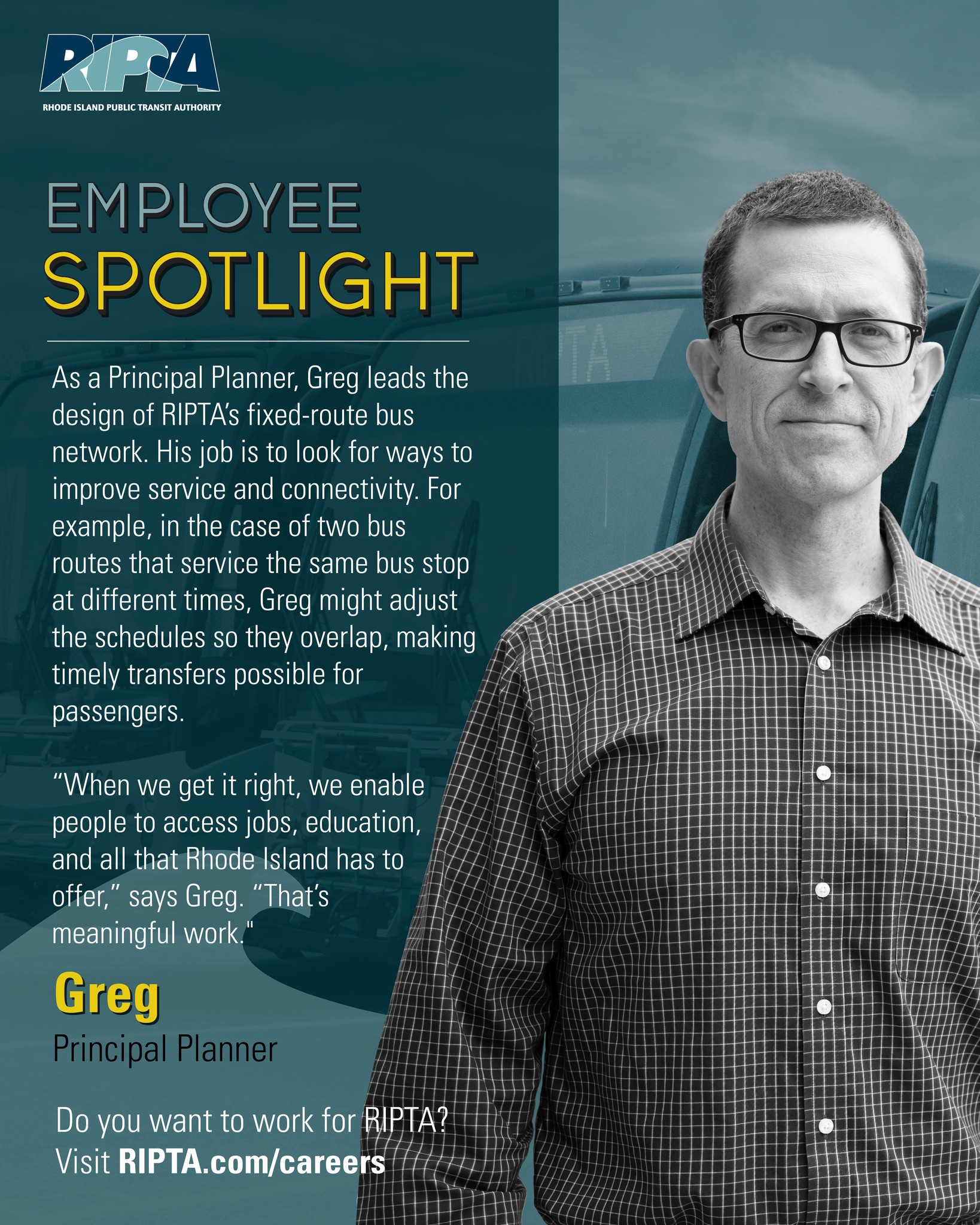 Rhode - Meet Greg, RIPTA's Principal Planner! Since joining RIPTA in ...