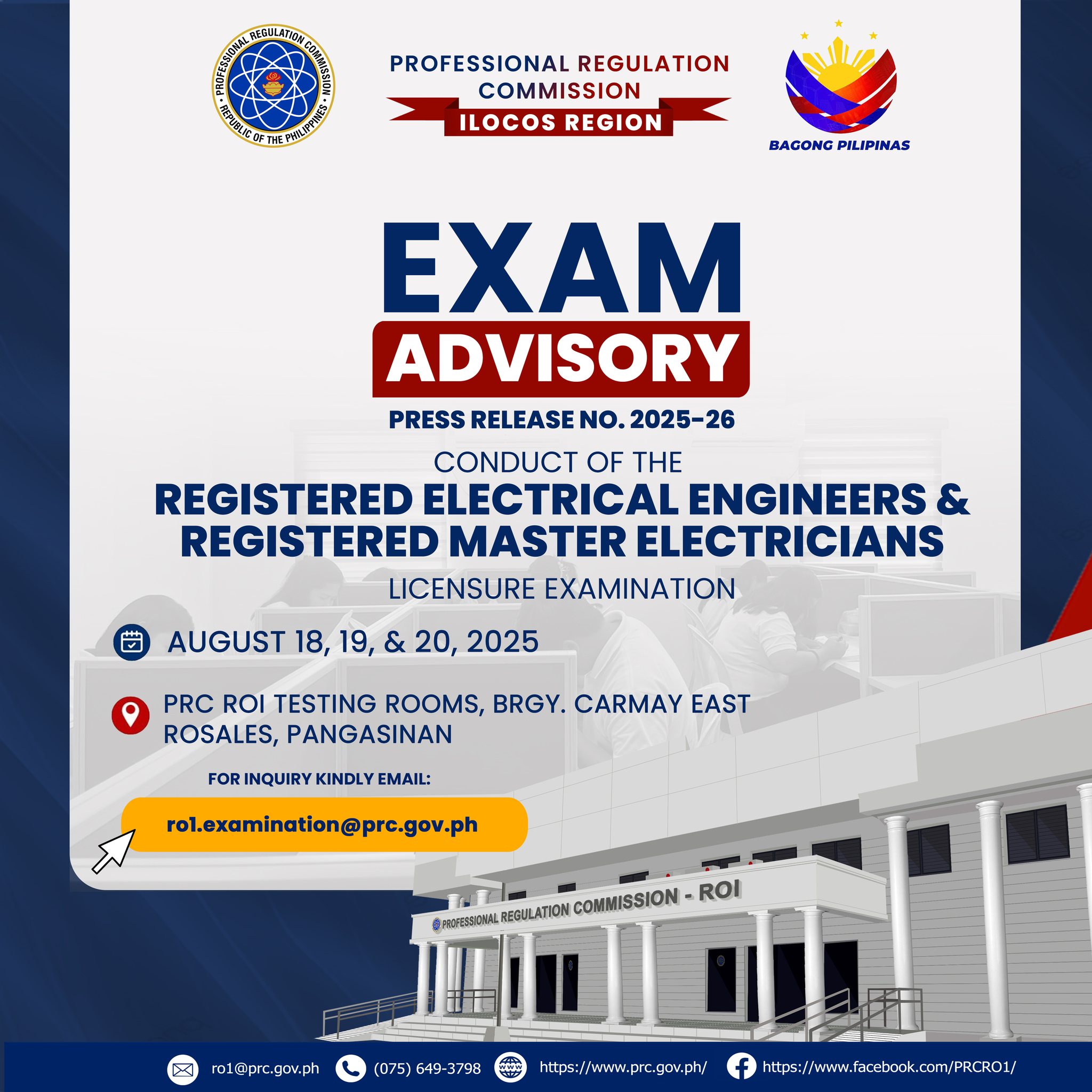 PRC - PRESS RELEASE No. 2025-26 CONDUCT OF THE REGISTERED ELECTRICAL ...