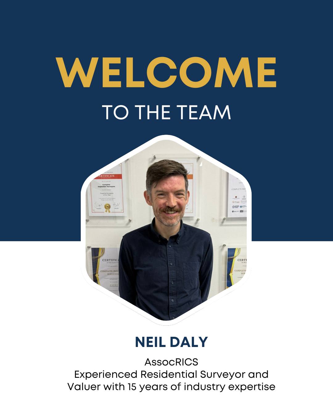📣 Welcome on board, Neil.... - Complete Inspection Surveyors | Facebook