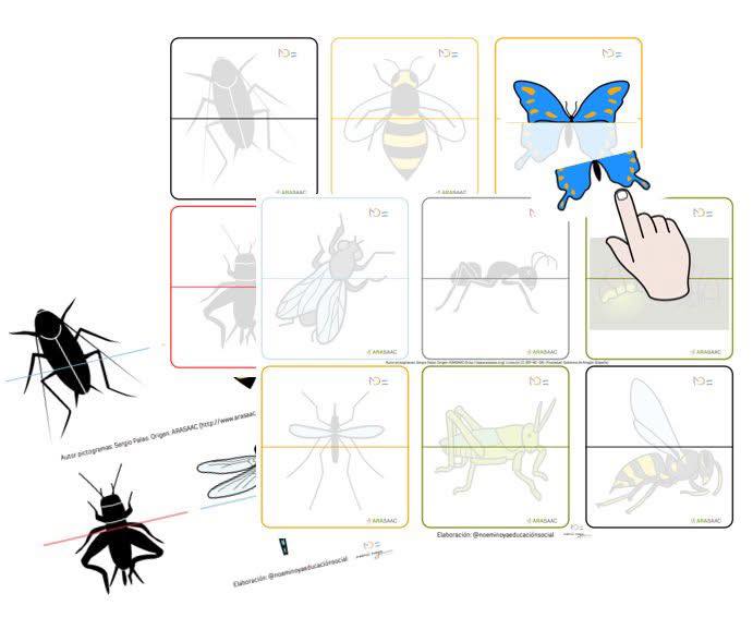 Arasaac - 📌Juego 🧩🐝🕷”Puzzle de insectos