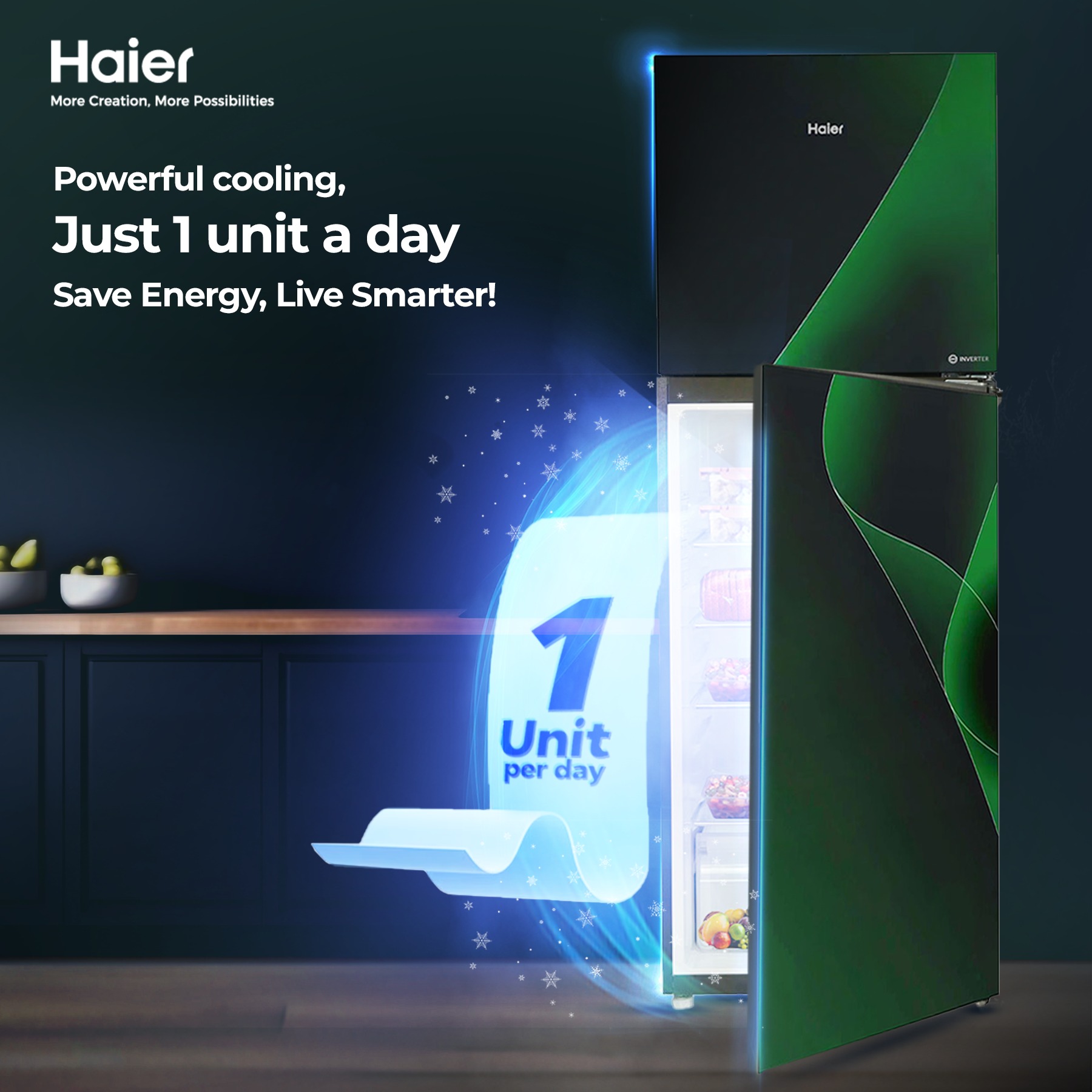 Haier - Cool smarter, not costlier with Haier’s inverter refrigerator ...