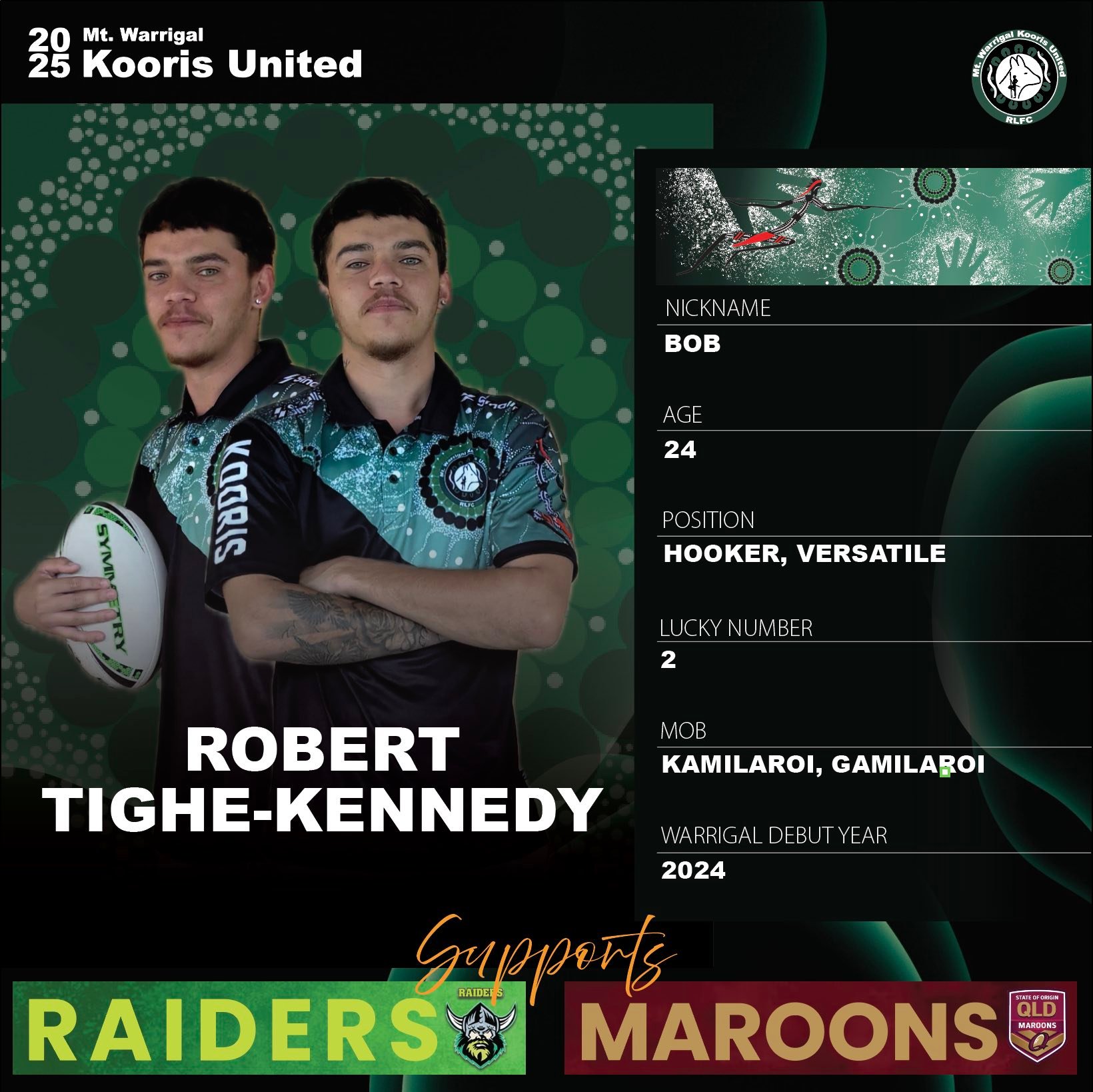 📣🔥 PLAYER PROFILE TIME!... - Mt Warrigal Kooris United RLFC | Facebook