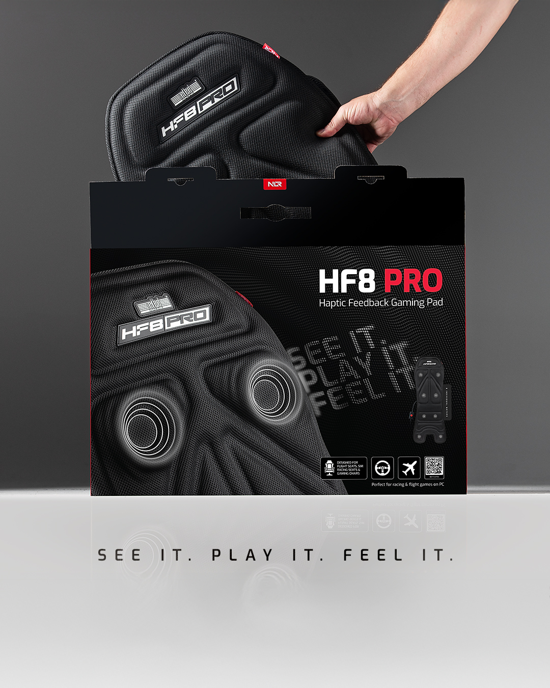 The HF8 Pro takes immersion to the next level with advanced haptic