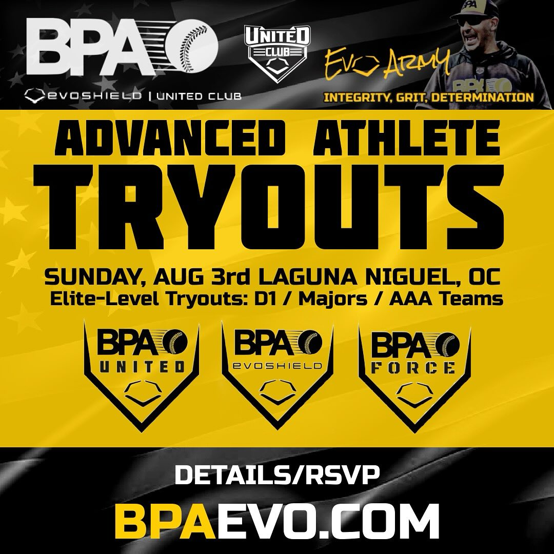BPA - THIS TRYOUT IS FOR ADVANCED ATHLETES ONLY WITH PRIOR MAJ/D1/D2 ...