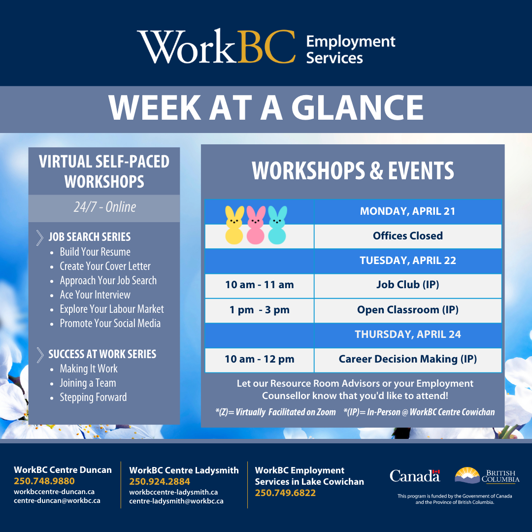 WorkBC Cowichan Valley | Duncan BC