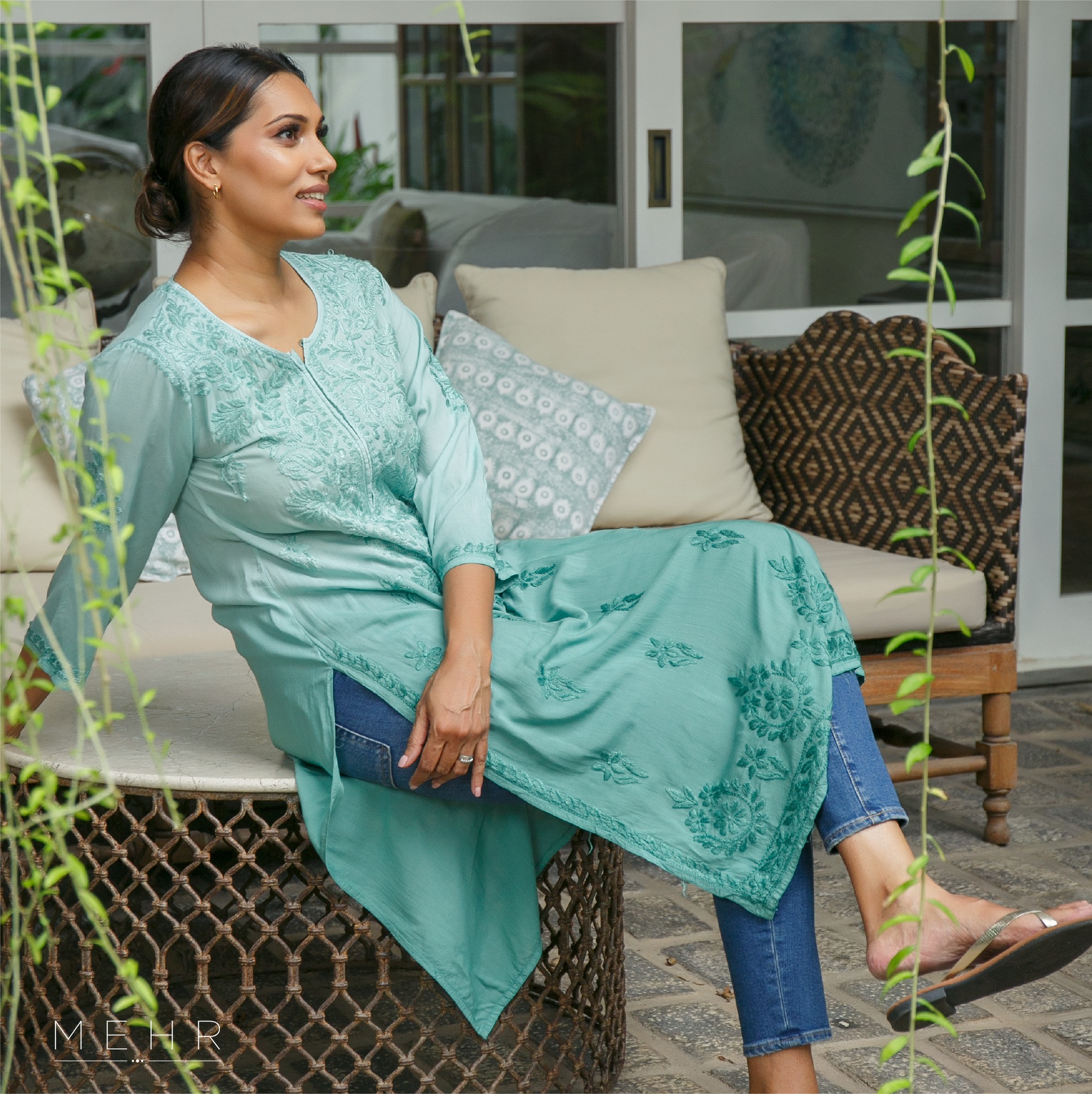 M E H R - Our Two color Modal shaded Kurta sets are a must...