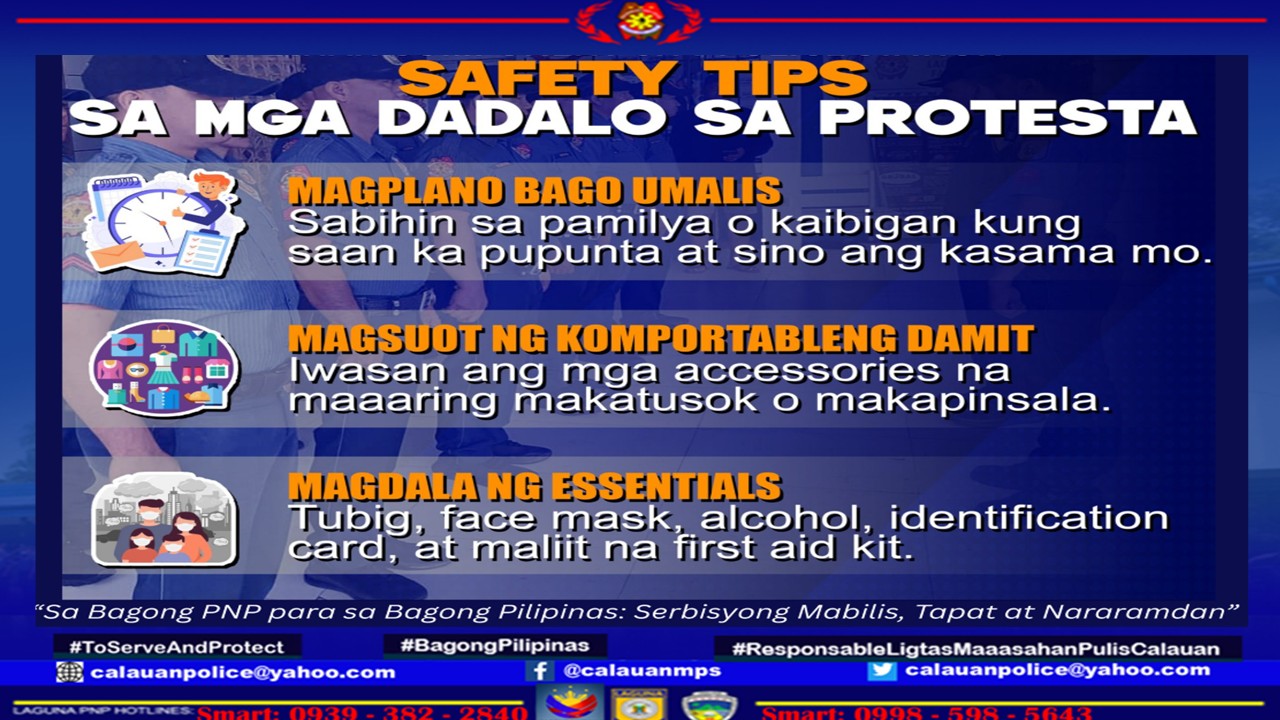 Calauan - SAFETY TIPS DURING PROTEST RALLIES # ...