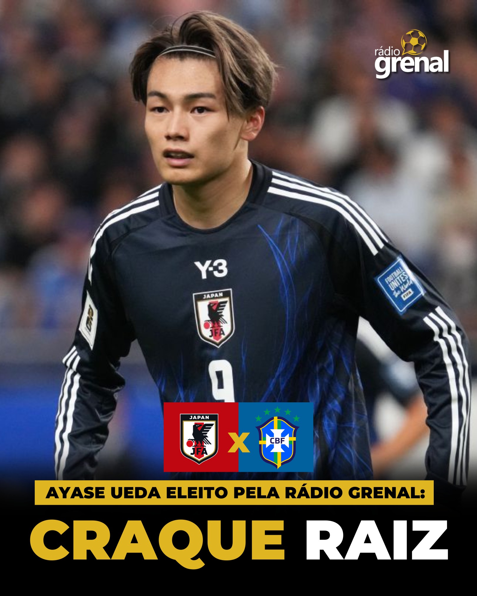 CRAQUE JAPONÊS! 🇯🇵 👉 Ayase Ueda, camisa 18 japonês, foi eleito