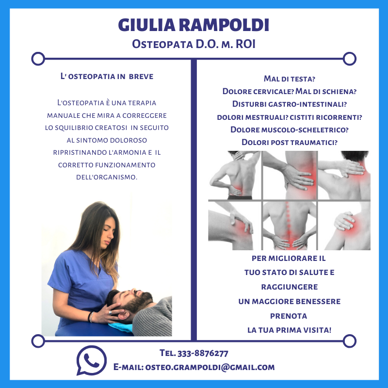 Osteopata - Come posso aiutarti? Contattami per maggiori informazioni ...