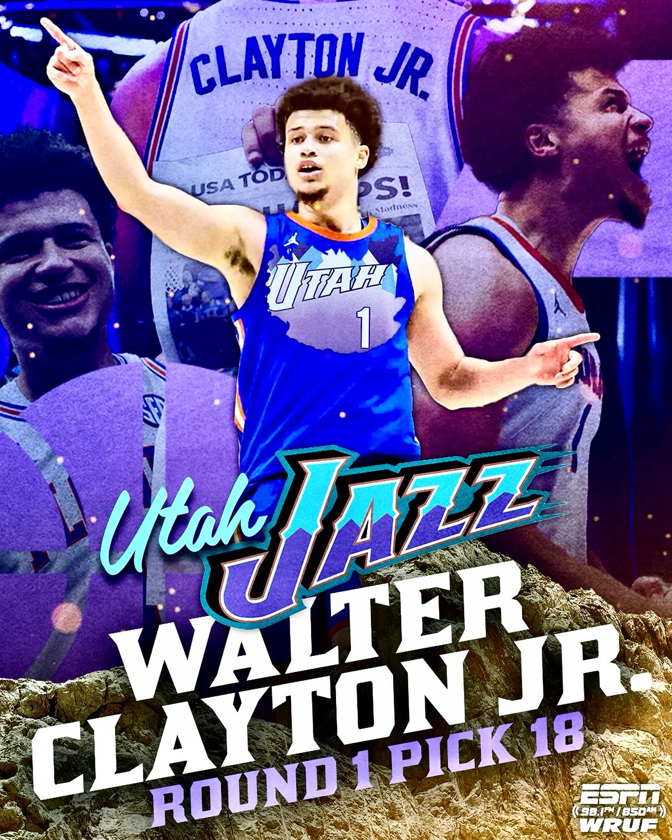 His first portraits as a pro… Walter Clayton Jr. of the Utah Jazz ?