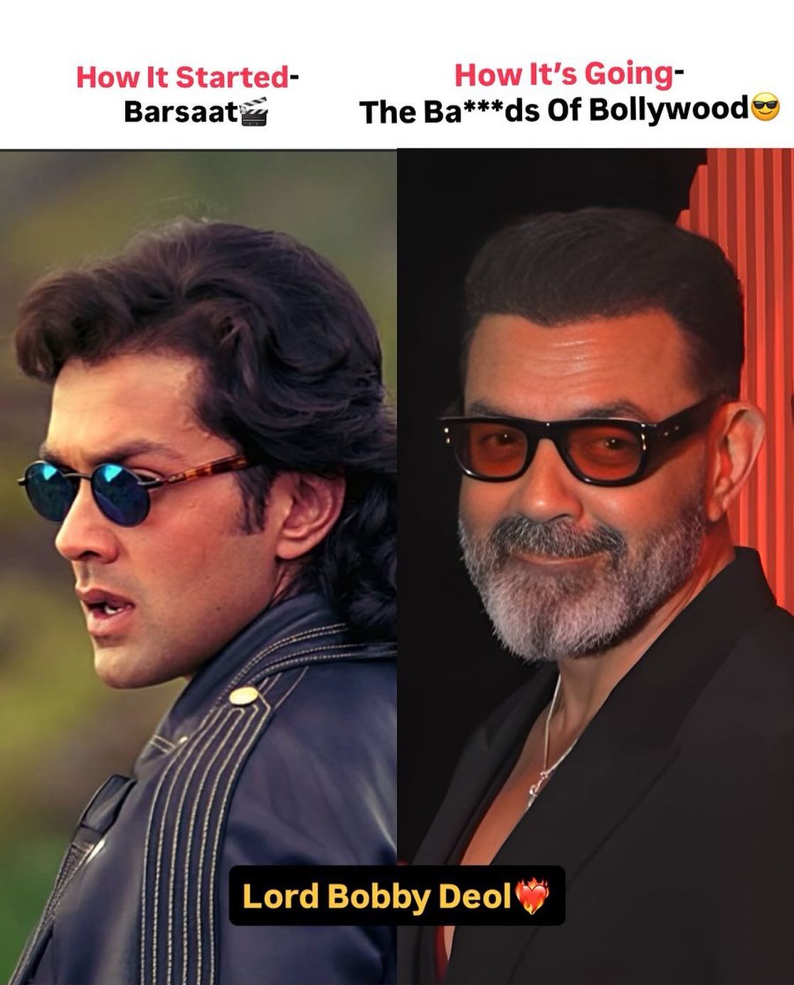 Bollywood - From Barsaat to Badass 😎🔥 The evolution of Lord Bobby Deol ...