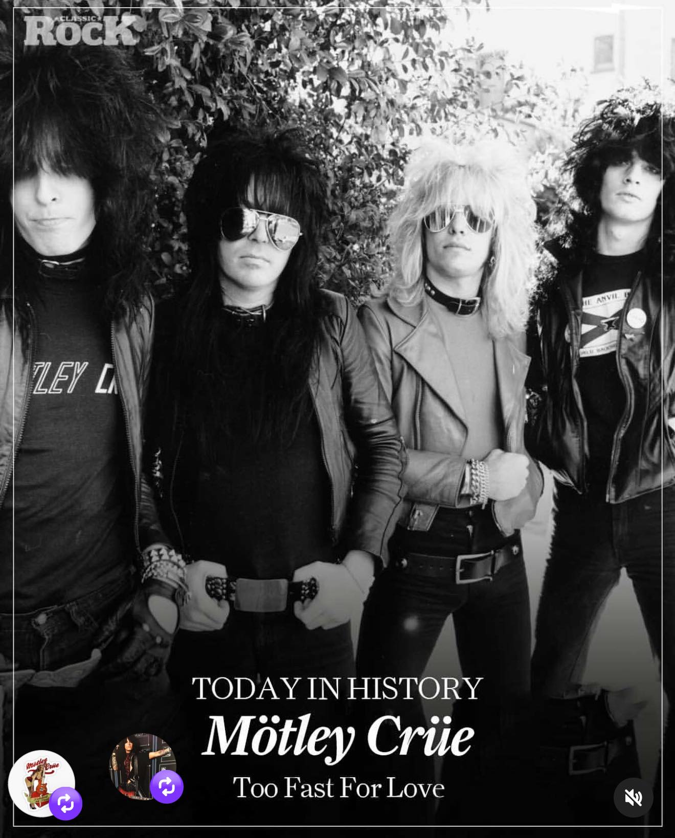 Mötley Crüe in 1981, the year it all began. Operating out of a