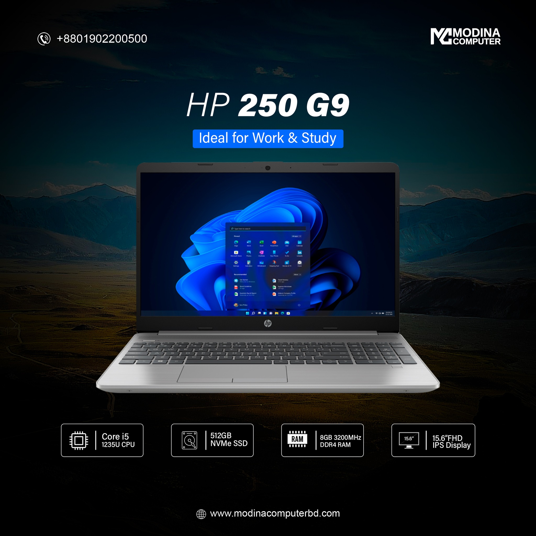? HP 250 G9 – Performance & Style at an Affordable Price 