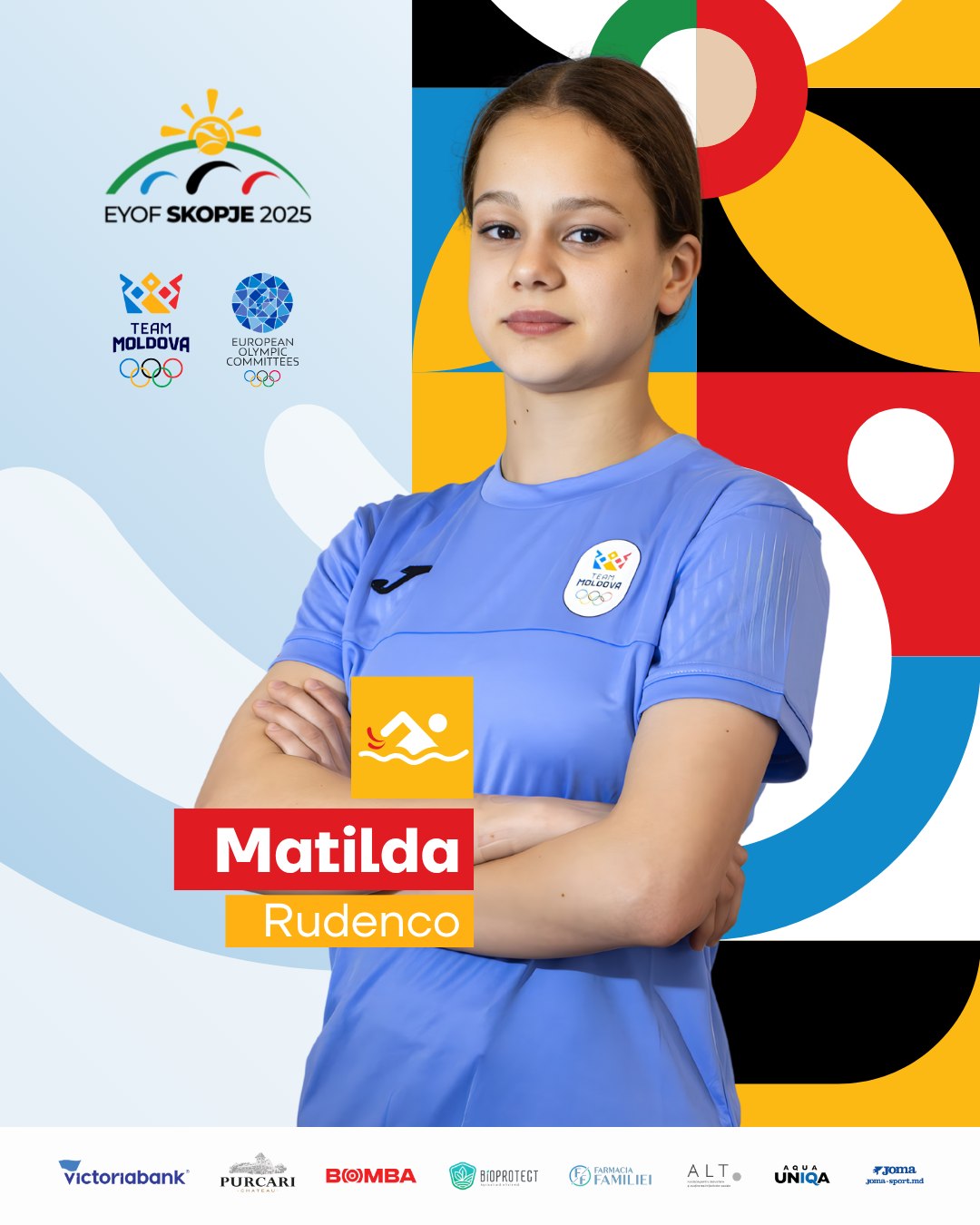 Olympic - 🇲🇩 TEAM MOLDOVA | FOTE Skopje 2025 🔹 Matilda Rudenco, înot # ...