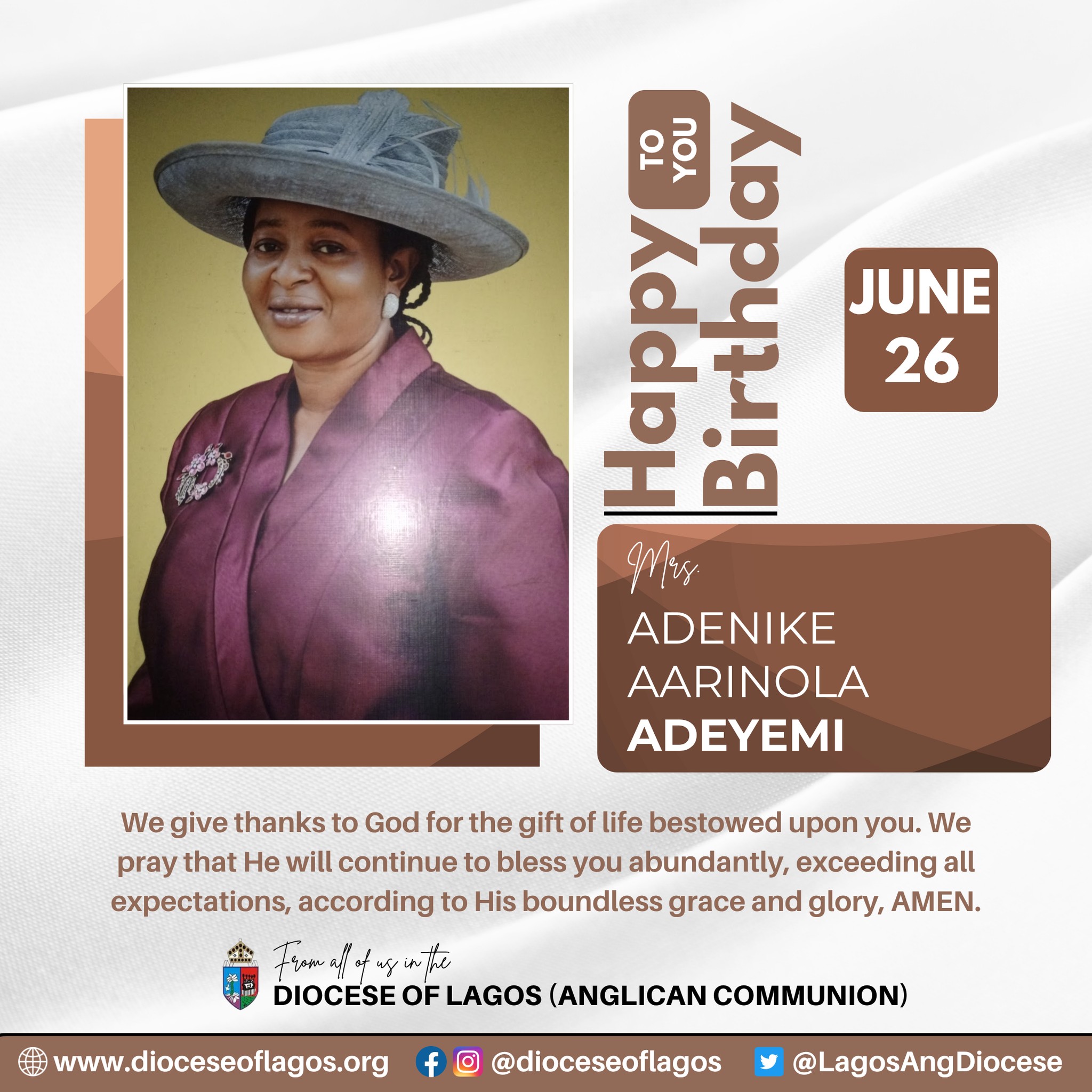 DIOCESE - The Diocesan, Mama Lagos and the entire Clergy and ...