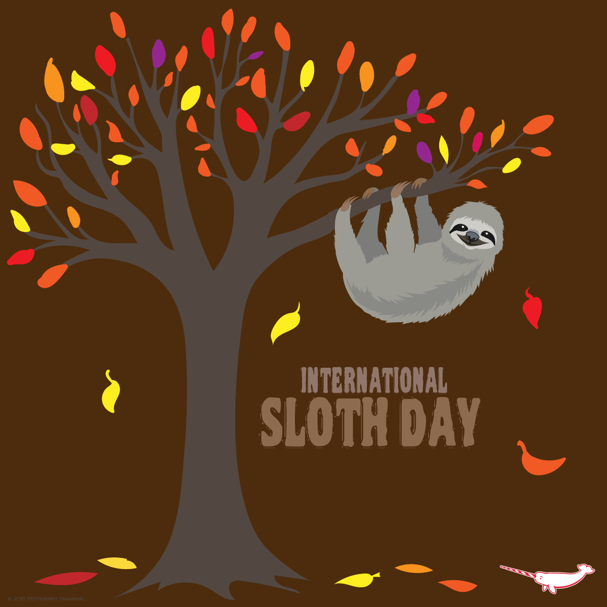 Peppermint Narwhal Creative - Happy International Sloth Day! Share and ...
