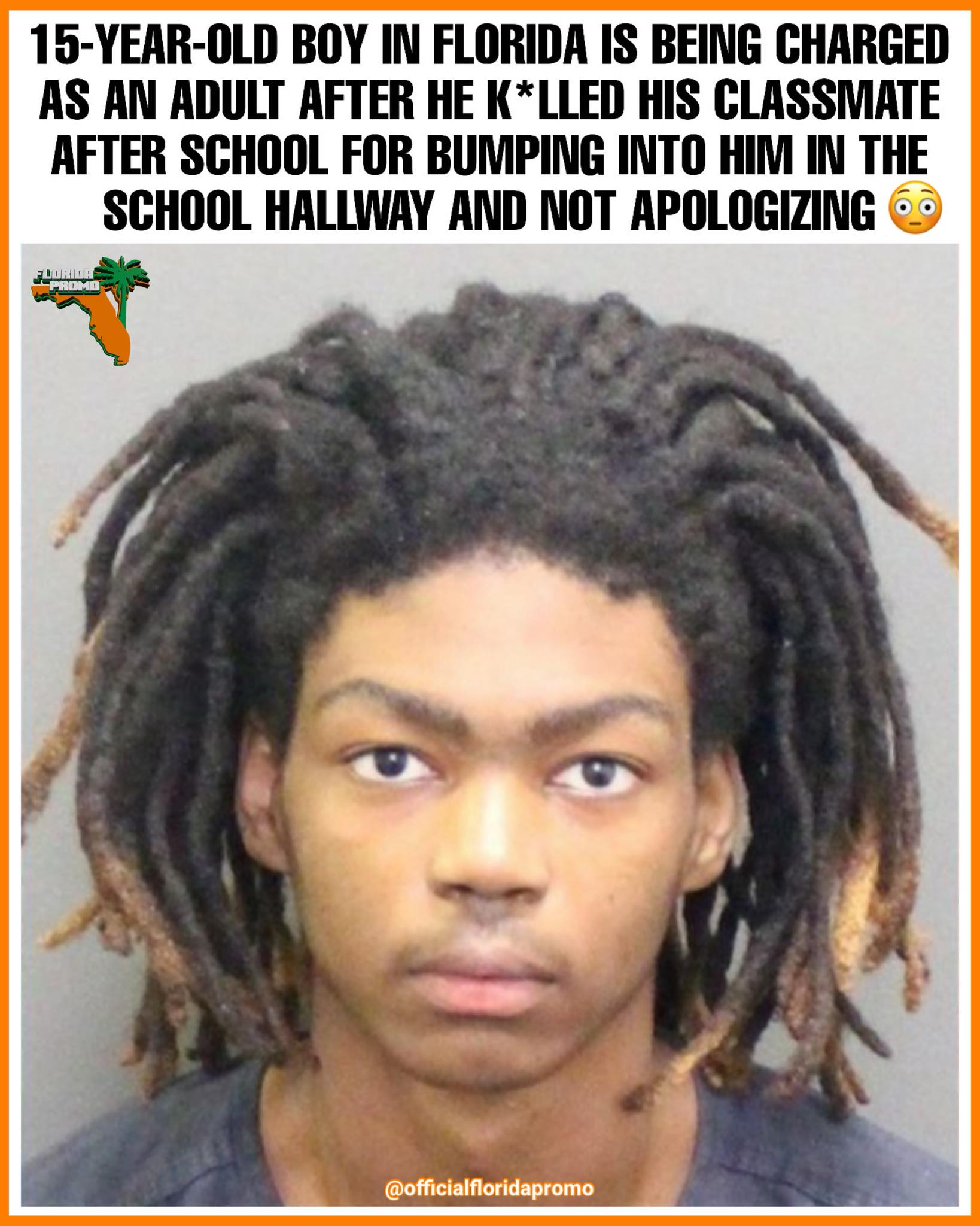 Florida - The 16-year-old victim allegedly bumped into the suspect and ...