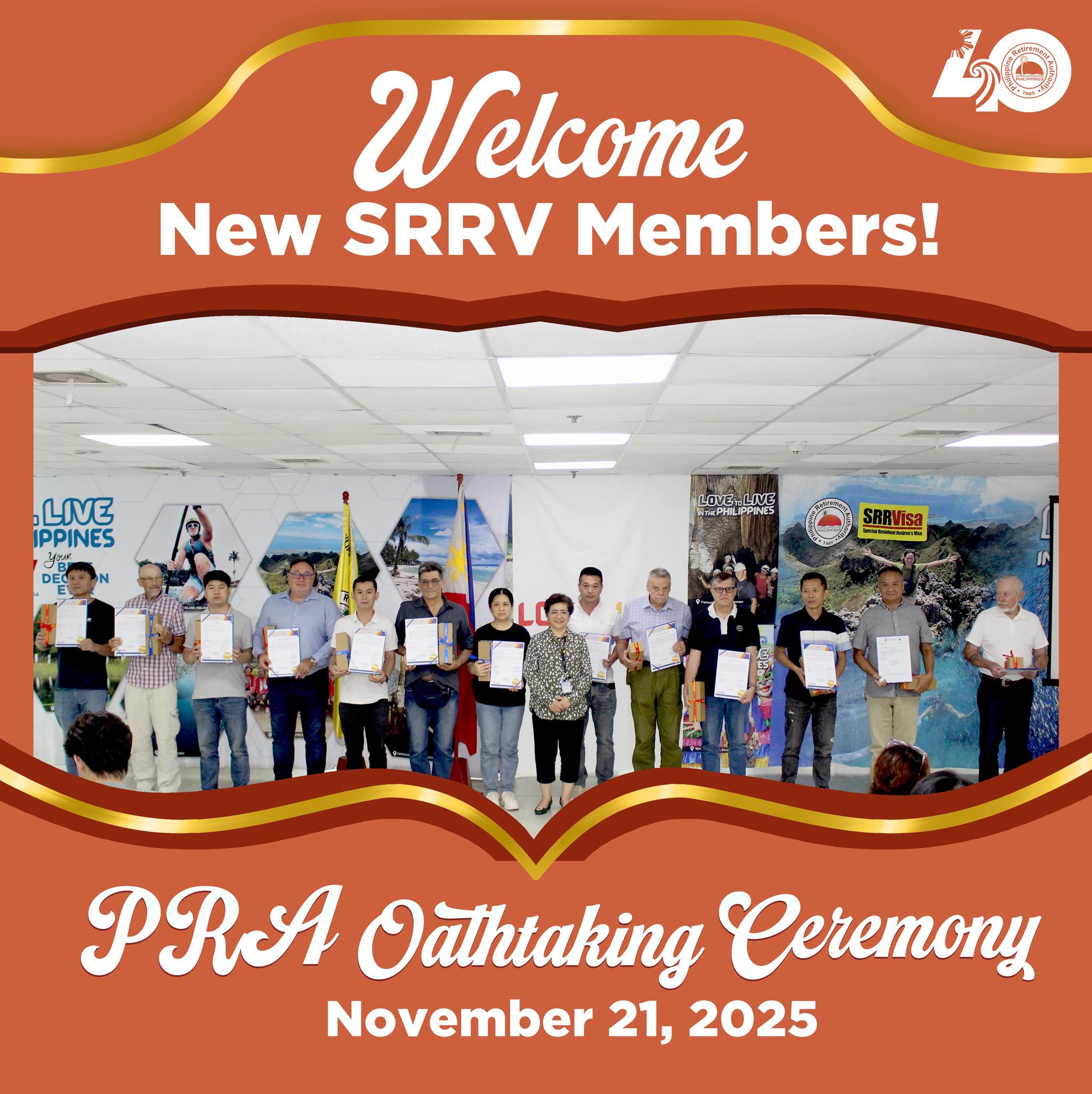 Philippine - PRA welcomes new SRRV members from the United States ...