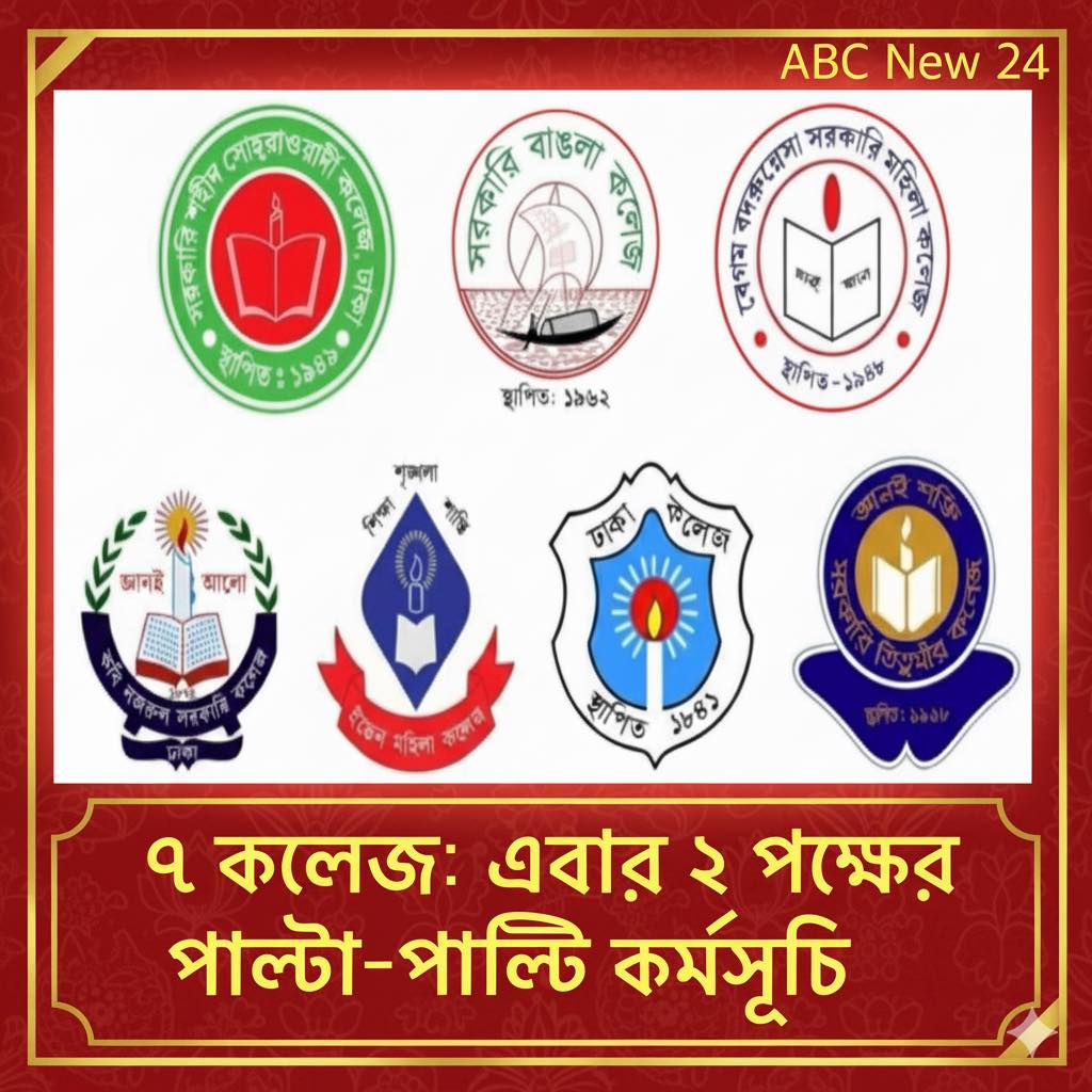 Abc News 24 - সাত কলেজ: দুই পক্ষের পাল্টা-পাল্টি... | Facebook