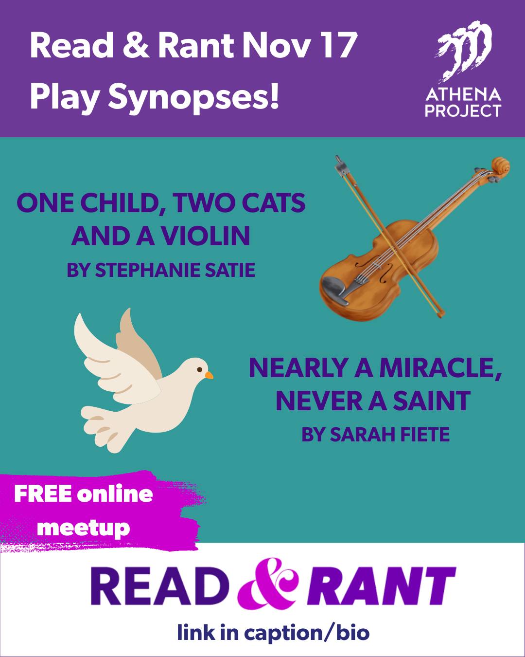 🎭 WORLD PREMIERE 🎭 A brand-new... - Athena Project Arts | Facebook