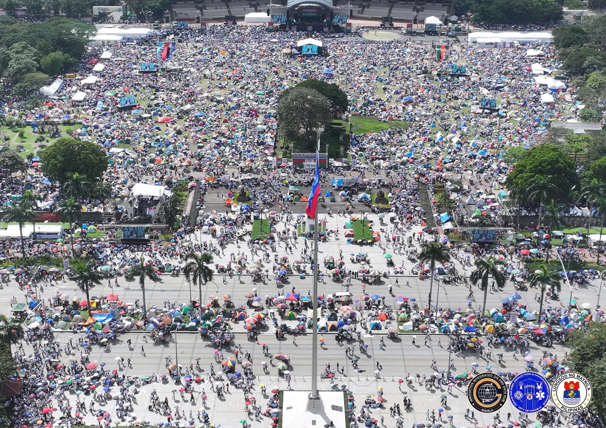 Northern - Nasa 45,000 na daw sila The estimated crowd at the Quirino ...