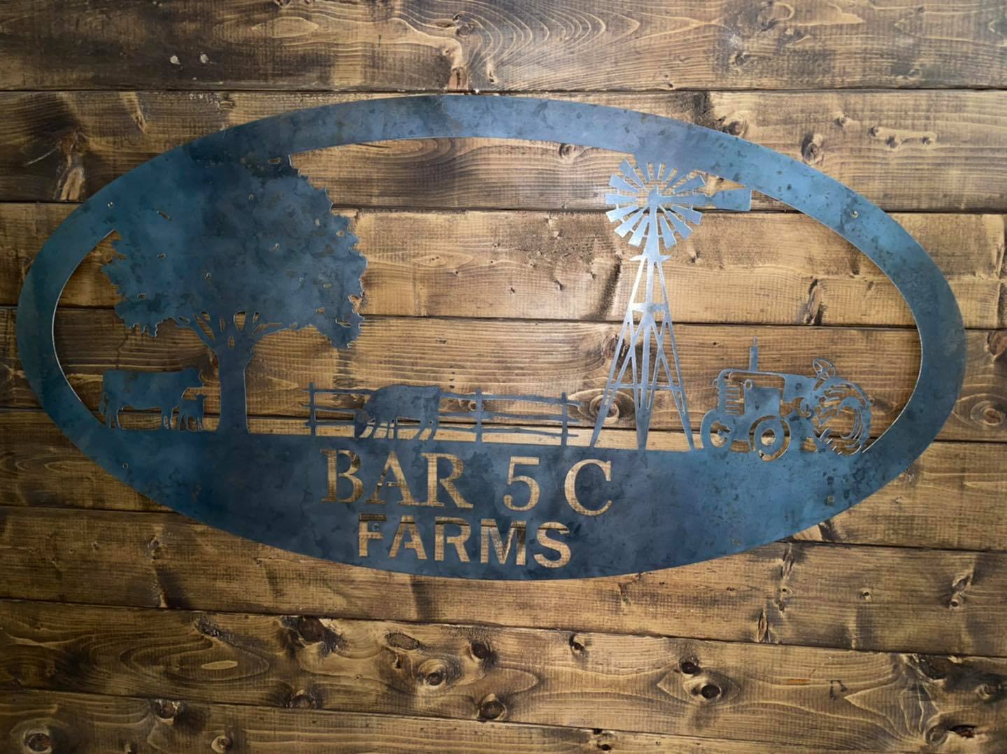 78 Fab Works - We made this farm sign and the customer...