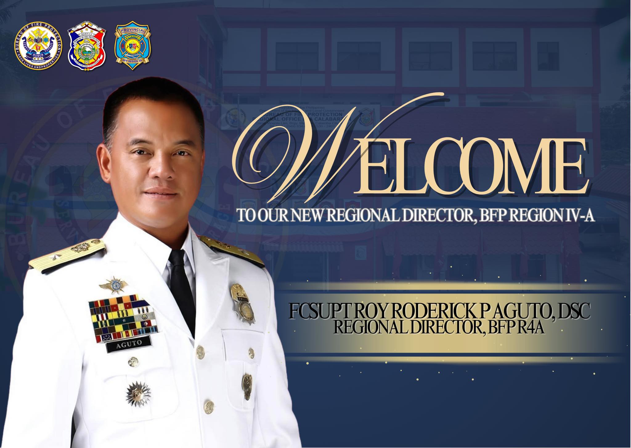 Bureau - BFP Batangas wholeheartedly welcomes FCSUPT ROY RODERICK P ...