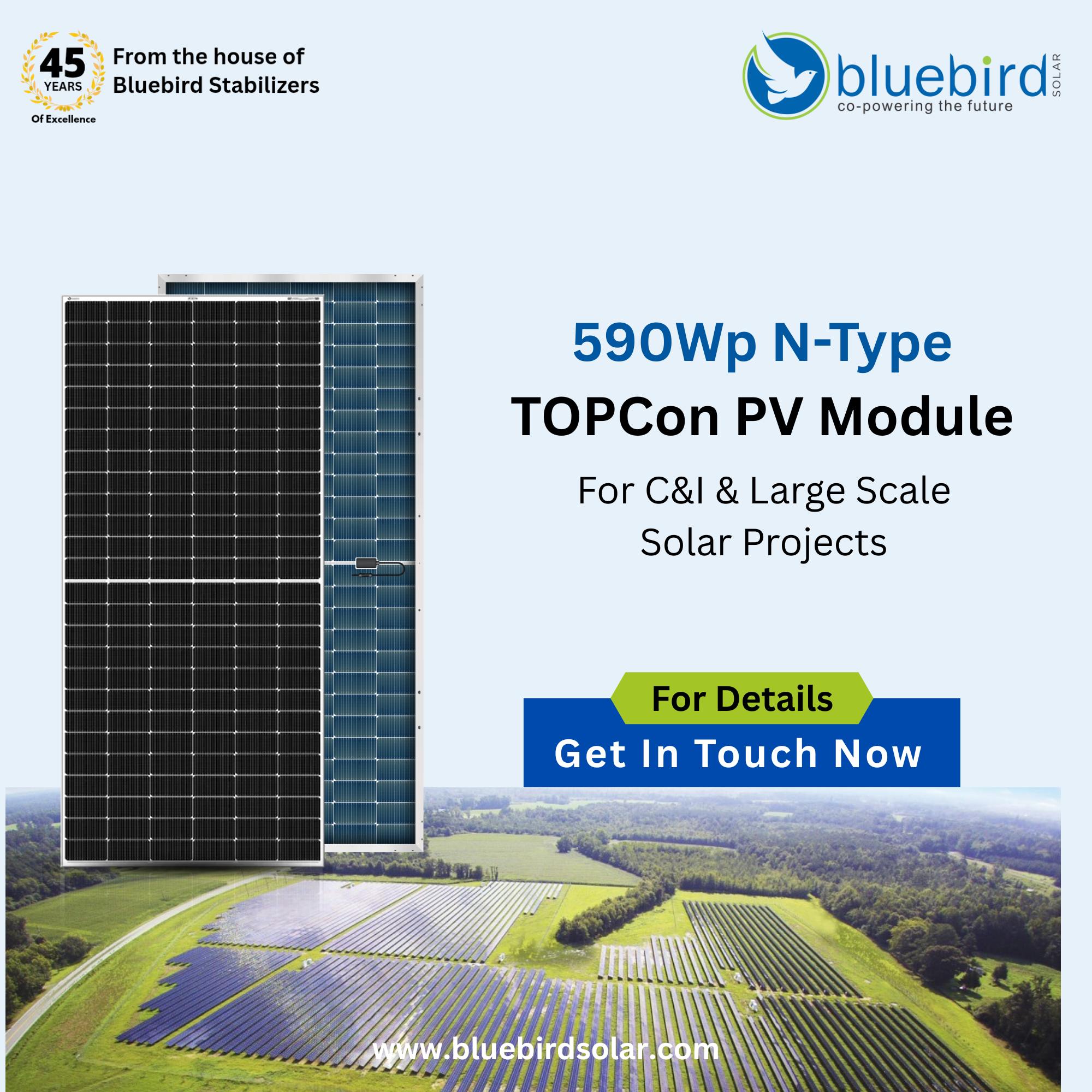 Bluebird - Redefining solar excellence with our 590W N-Type TOPCon Dual ...
