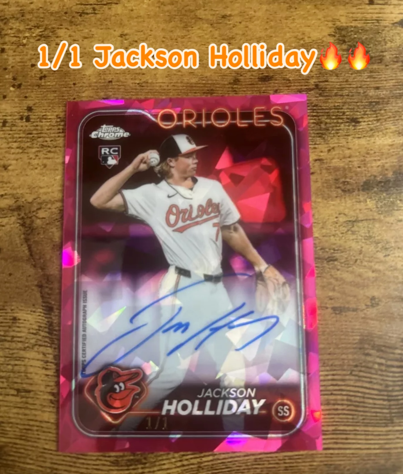 Top MLB rookie Jackson Holliday signs his RAREST card EVER