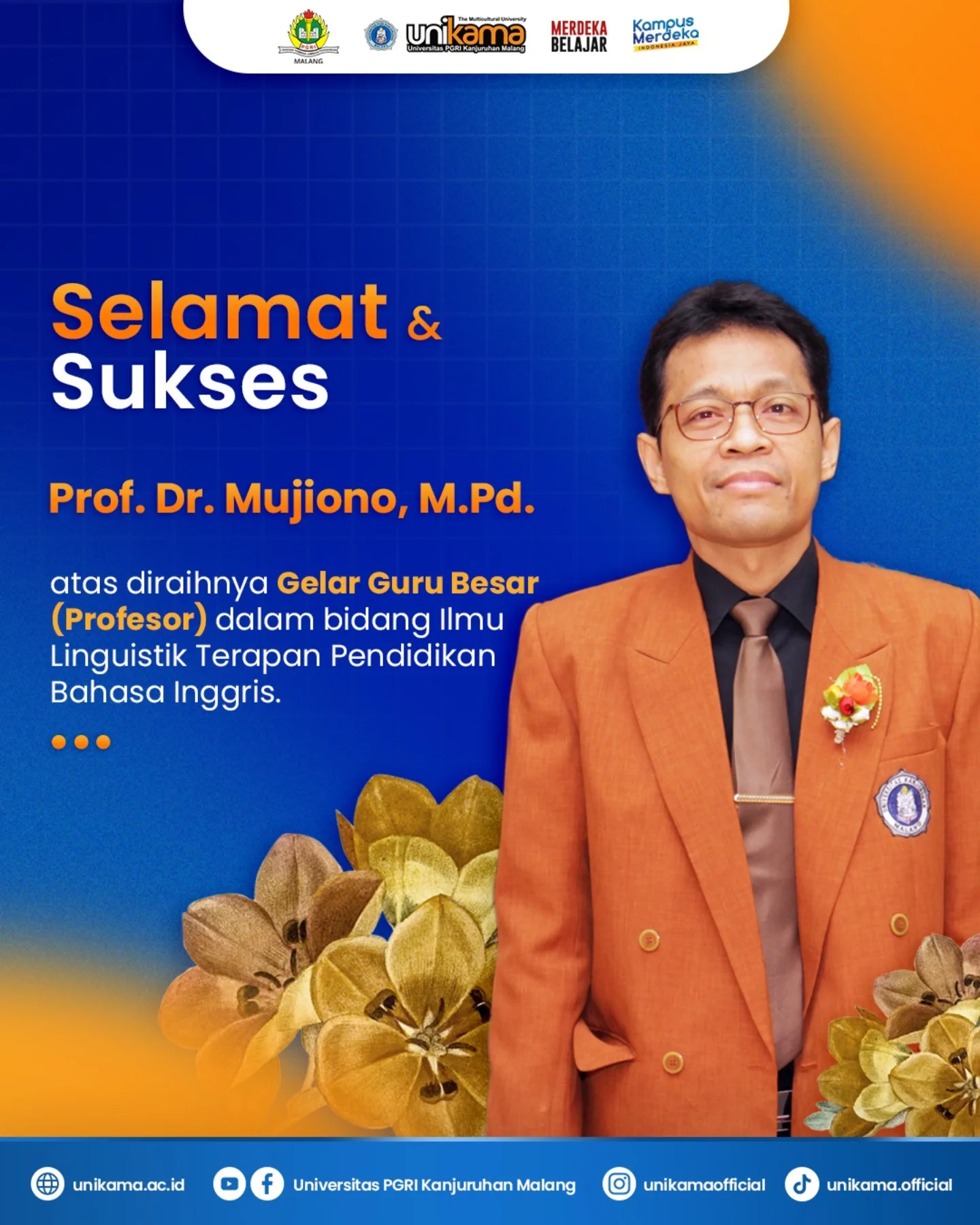 Universitas - Selamat dan Sukses kepada Prof. Dr. Mujiono, M.Pd. atas ...