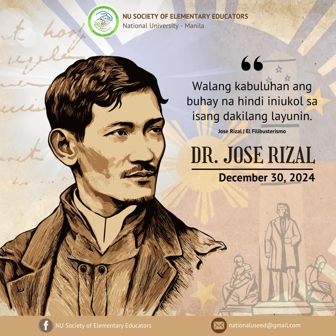 NU - Today, we commemorate the life and heroism of Dr. José Rizal ...