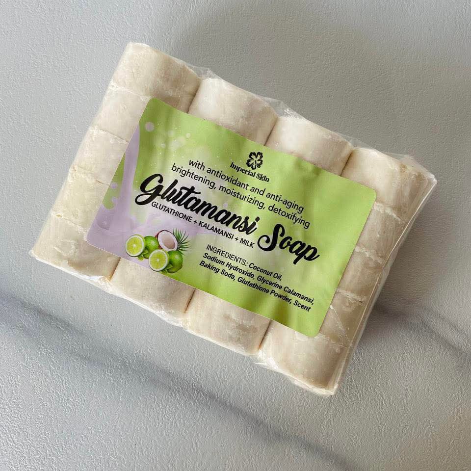 Glow goals made easy with Imperial Skin-Main Glutamansi Soap ✨💚 Powered by Gluta + Calamansi, this soap helps brighten dull skin, lighten dark spots, and cleanse deeply—every wash feels refreshing 🍋🫧 #ImperialSkin #