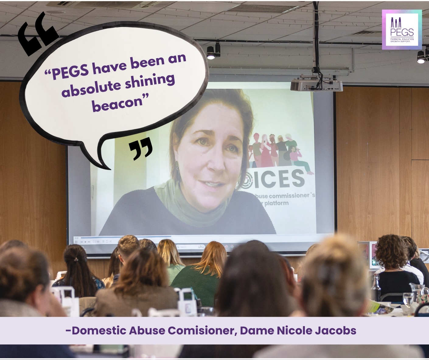 PEGS - We were delighted to have Dame Nicole Jacobs, the Domestic Abuse ...