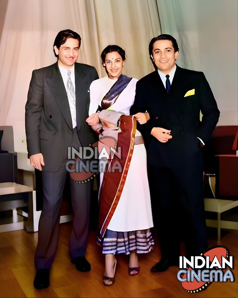 Indian - Raj Kapoor, Nargis and Rashid Behbudov, captured together in ...
