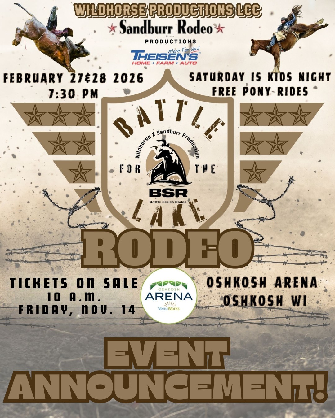 Oshkosh Arena Theisen's... - Wildhorse Productions LLC | Facebook
