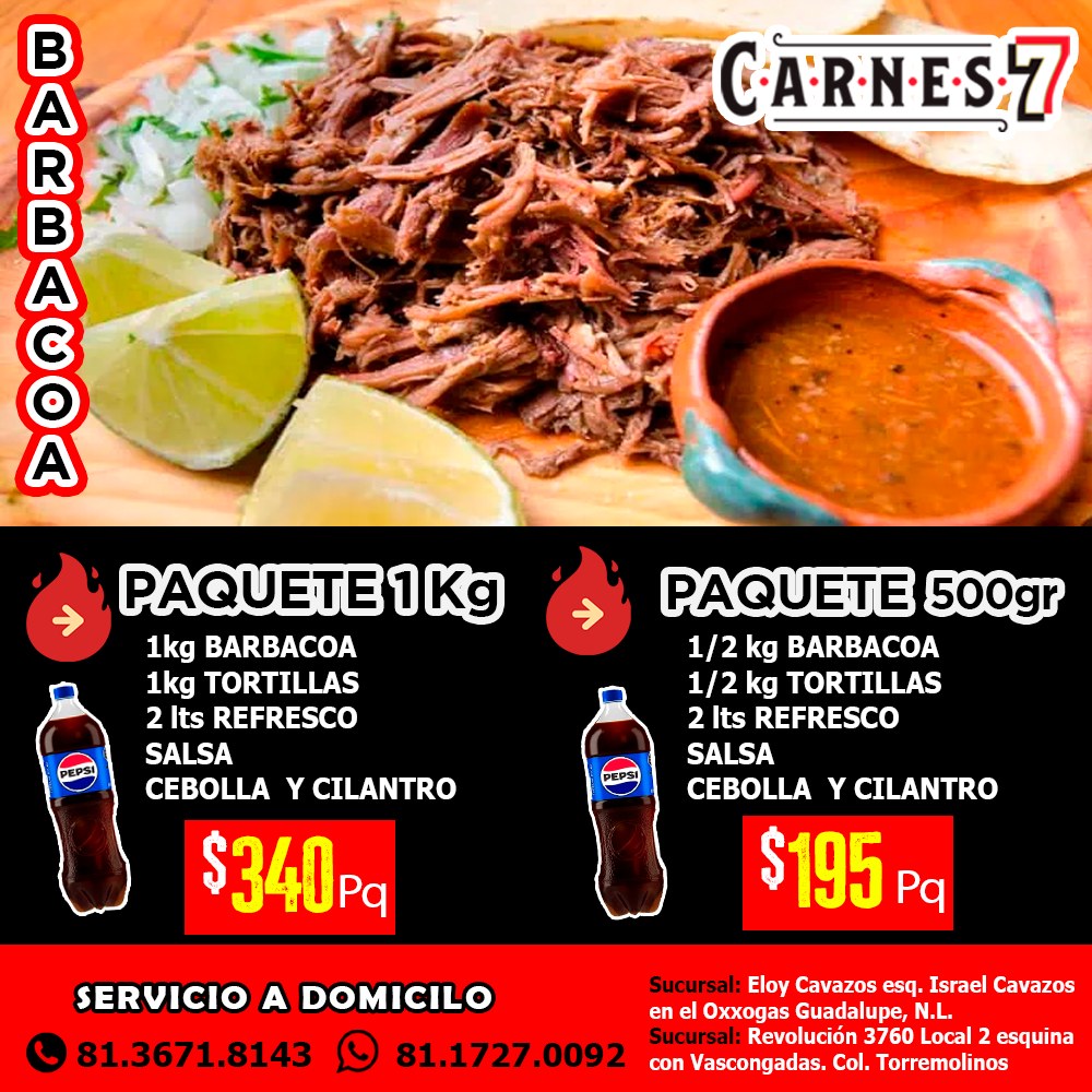 Carnes - 🌮 Recuerda nuestros paquetes de barbacoa 100% de res de ...