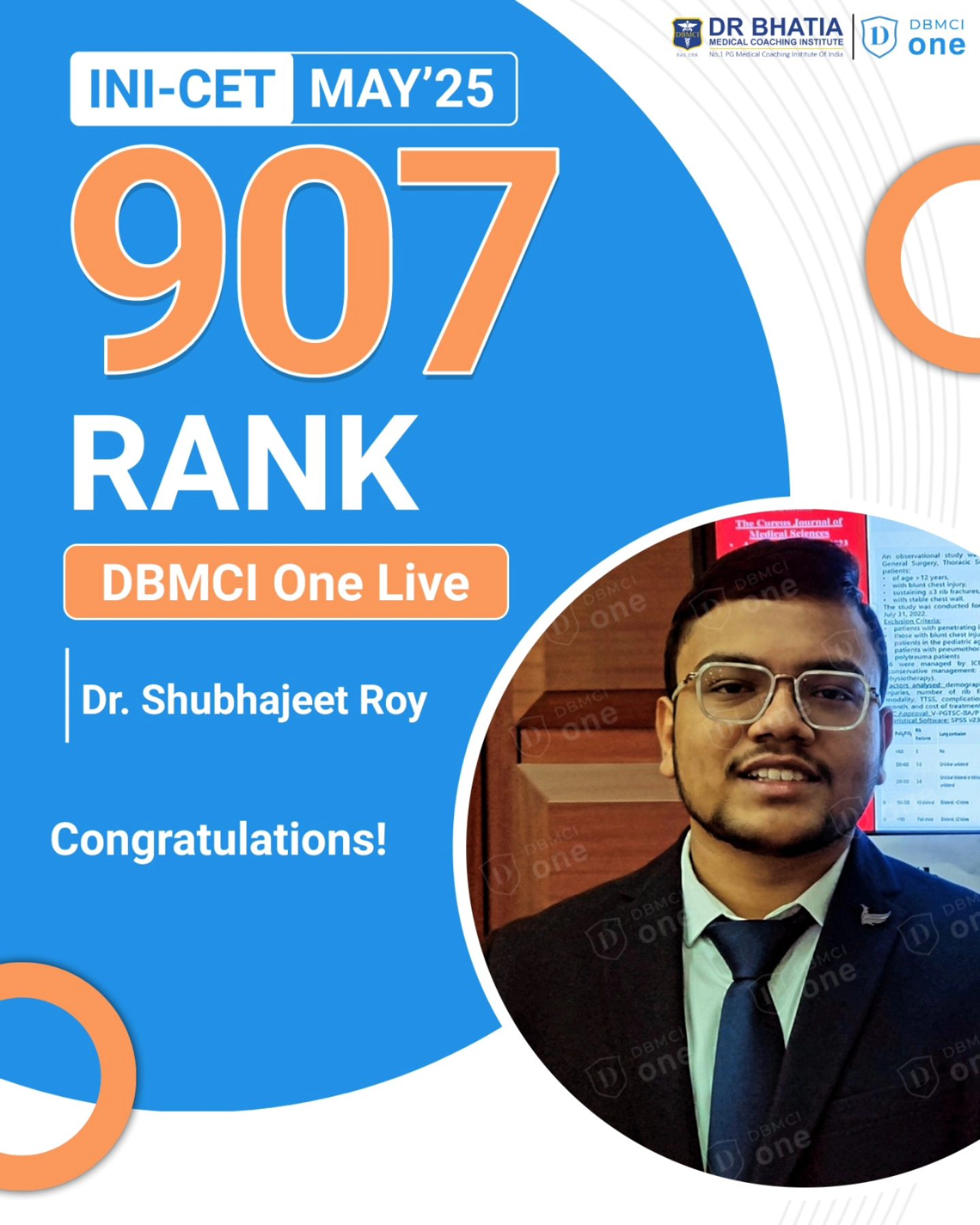 DBMCI - Congratulations to Dr. Shubhajeet Roy for securing Rank 907 in ...