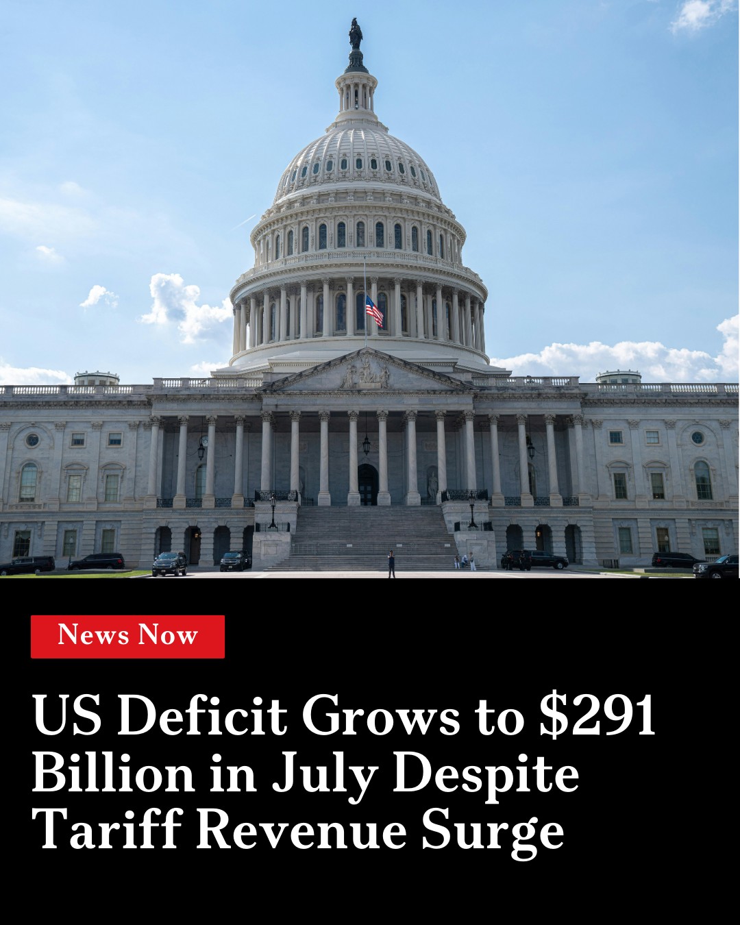 News Now - The U.S. federal deficit surged to $291 billion... | Facebook