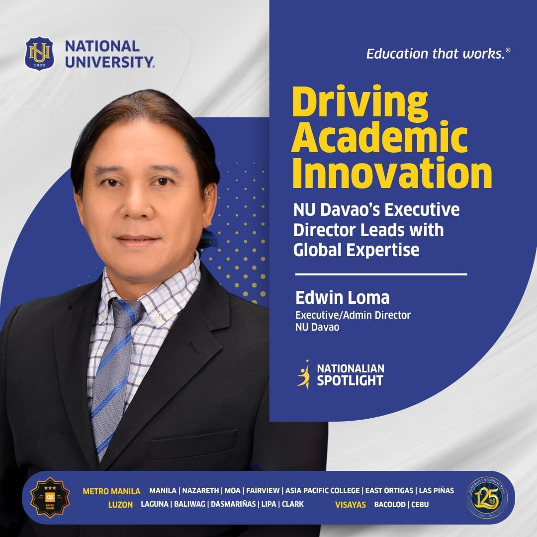 NU - NU Davao Executive Director Edwin Loma is set to lead the soon-to ...