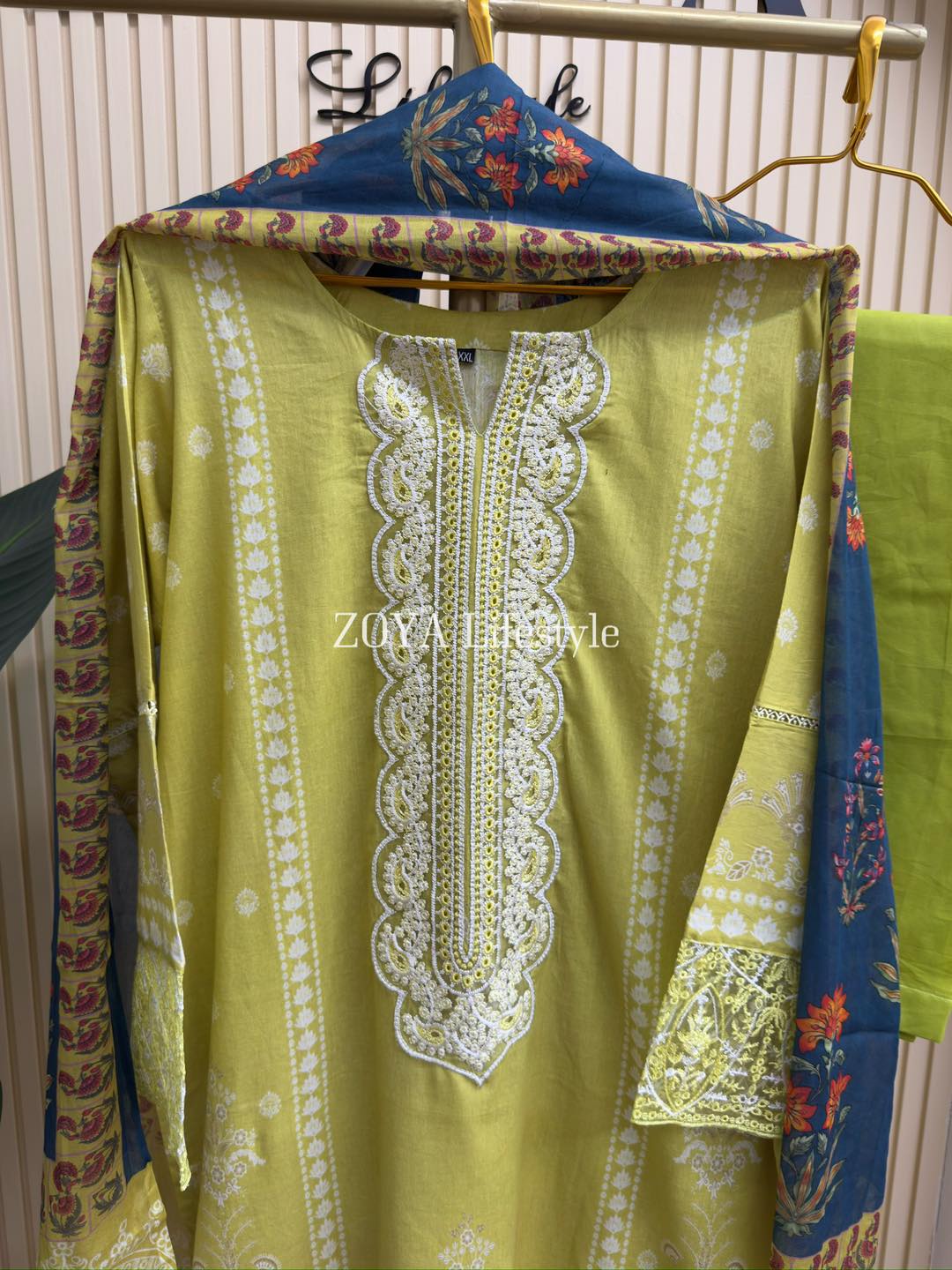 ZOYA - Boutique Stitched 3 piece kamiz Set Price: 1650 tk Material ...