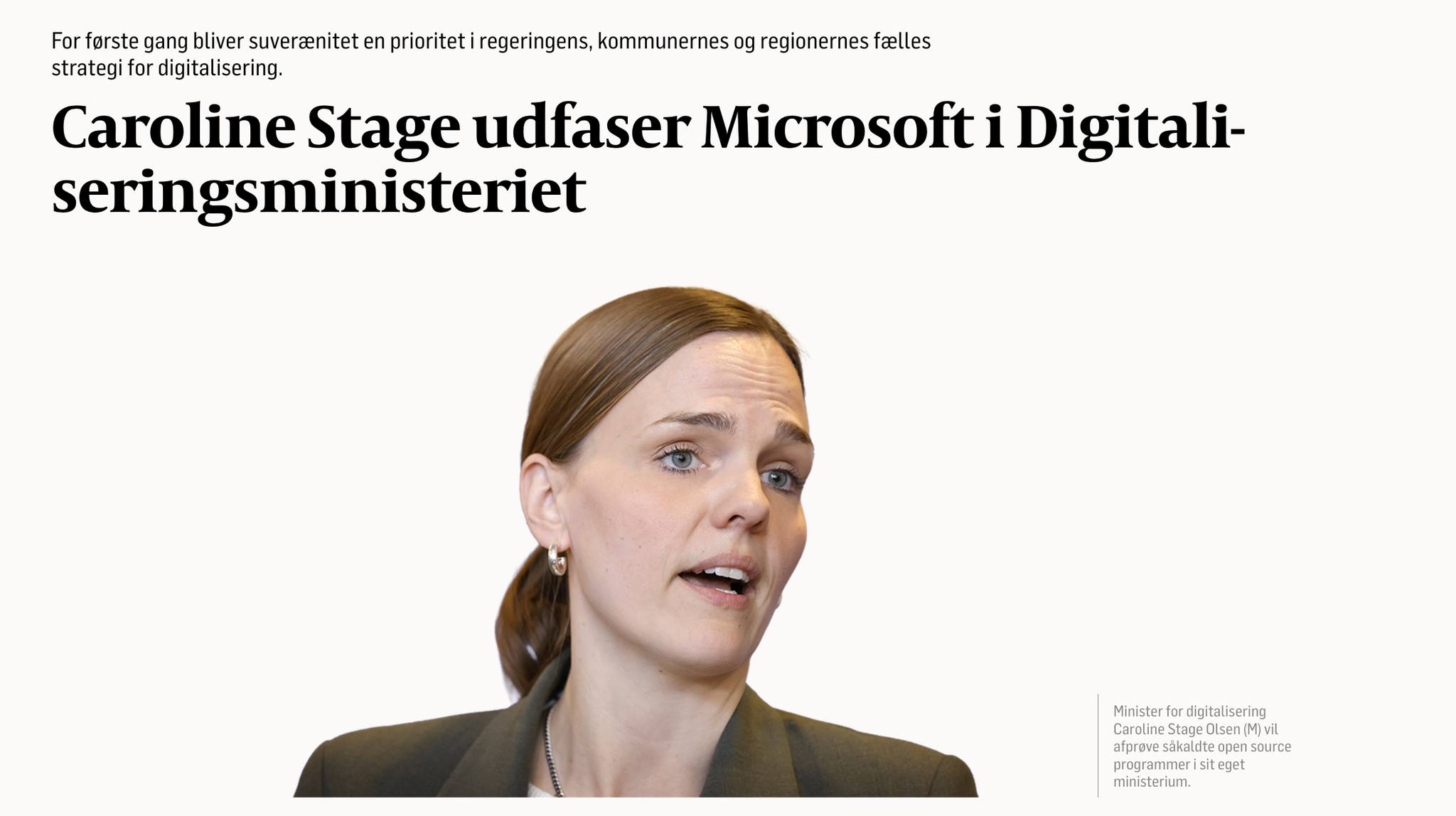 Kim - Sjældent at jeg roser regeringen - og især Moderaterne - men 👏 ...