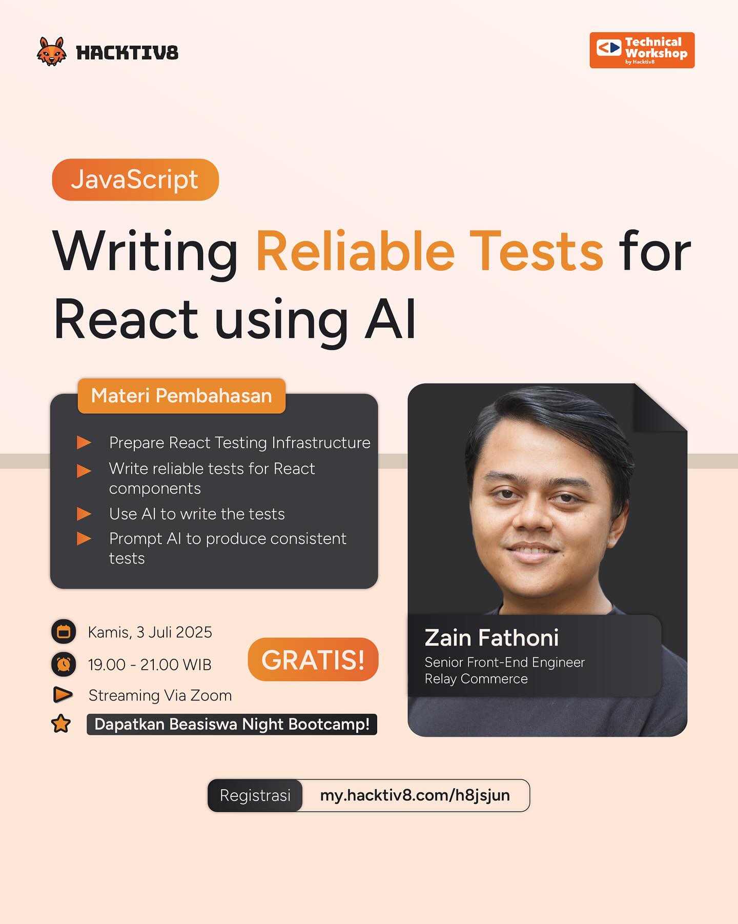 Test lagi? Udah capek ngoding, masih... - Hacktiv8 Indonesia | Facebook