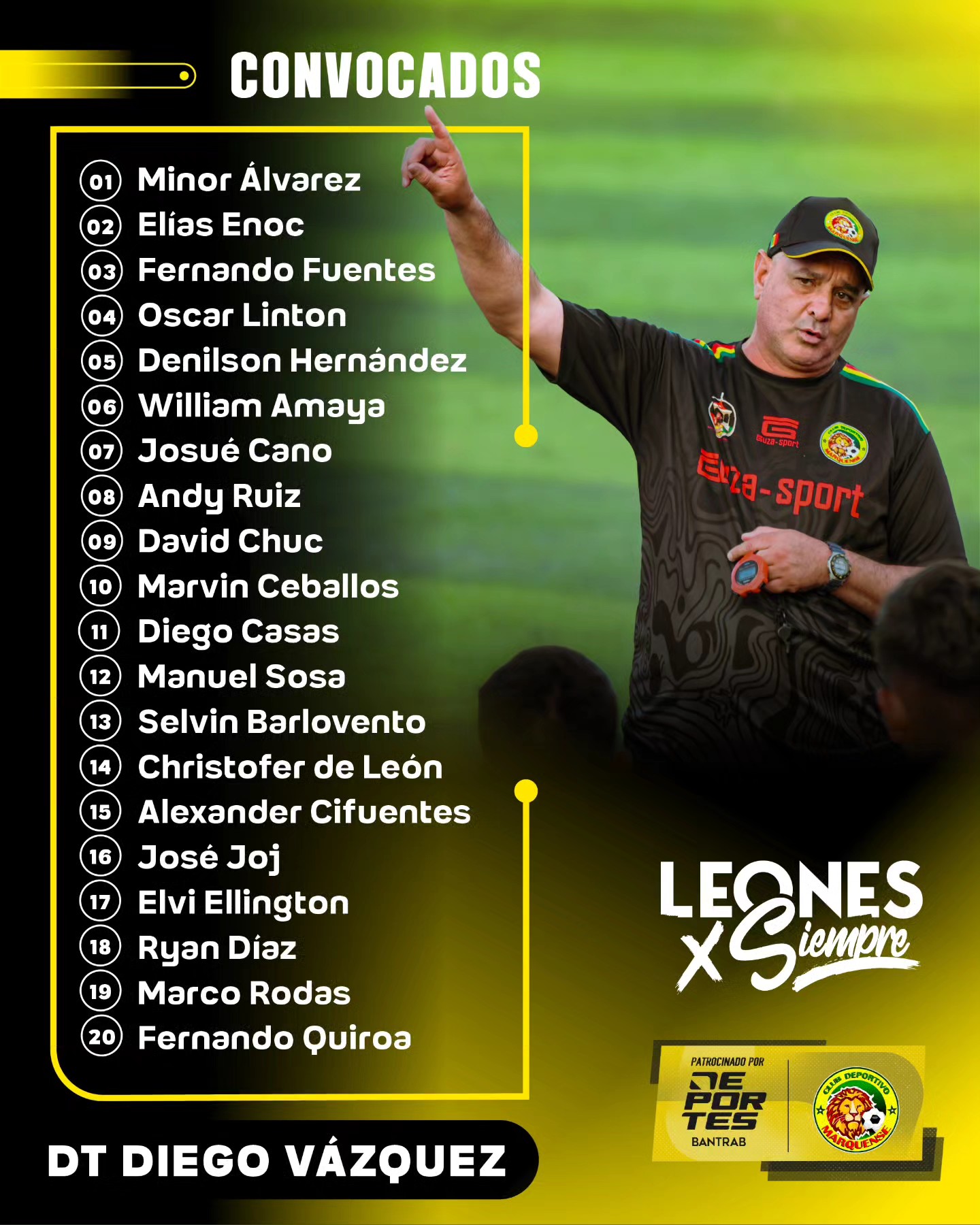 🦁𝗖𝗢𝗡𝗩𝗢𝗖𝗔𝗧𝗢𝗥𝗜𝗔 ⚽ Los Leones... - Club Deportivo Marquense | Facebook
