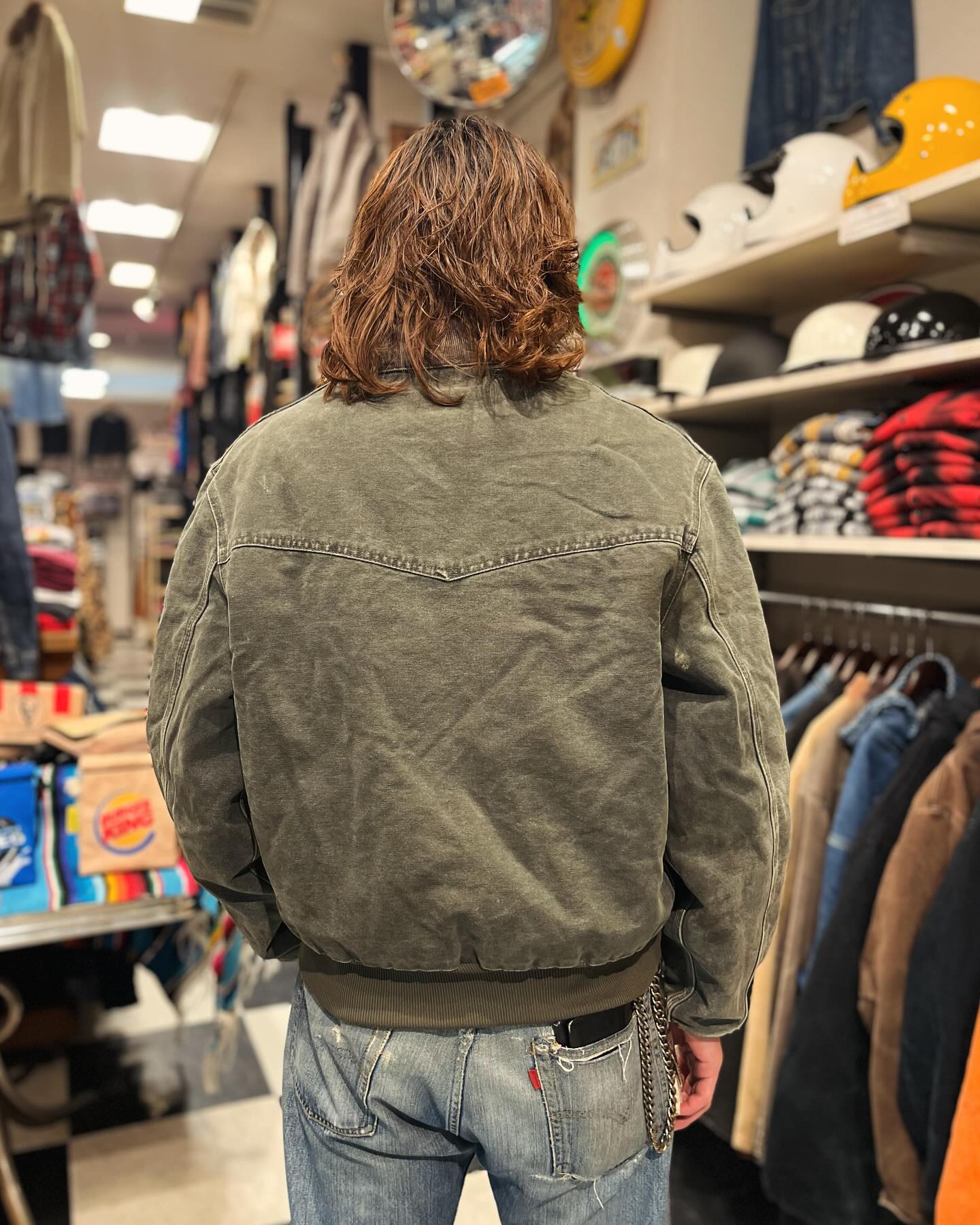 New arrivals!! Carhartt santa fe Jacket. Size/L Color/Mos Green