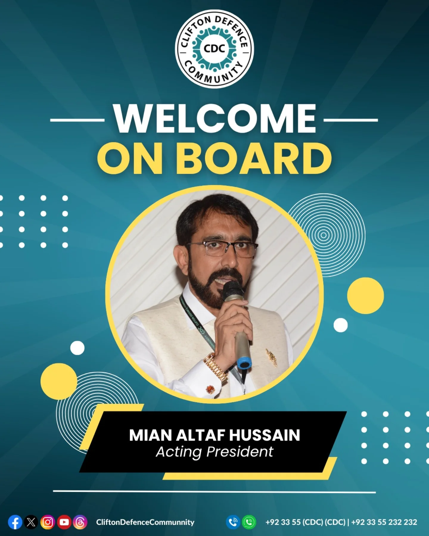 Clifton - Please join us in welcoming Mr. Mian Altaf Hussain , who will ...
