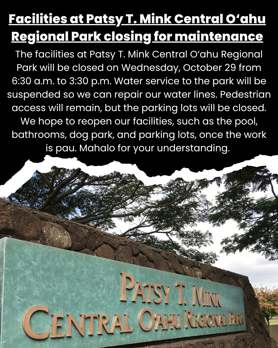 Honolulu - The facilities at Patsy T. Mink Central O‘ahu Regional Park ...