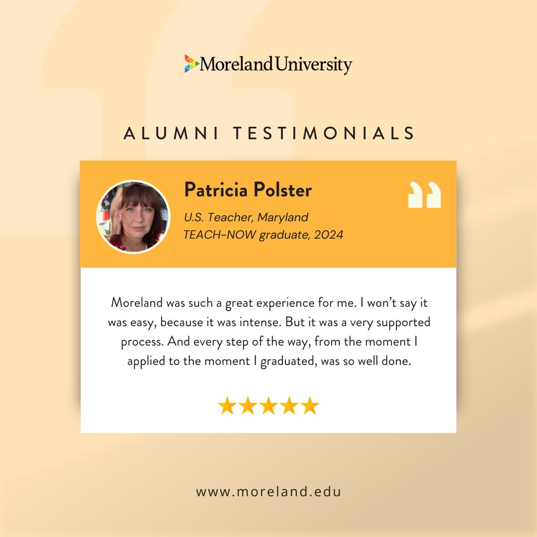 Moreland - From a career in public relations to teaching first grade in ...